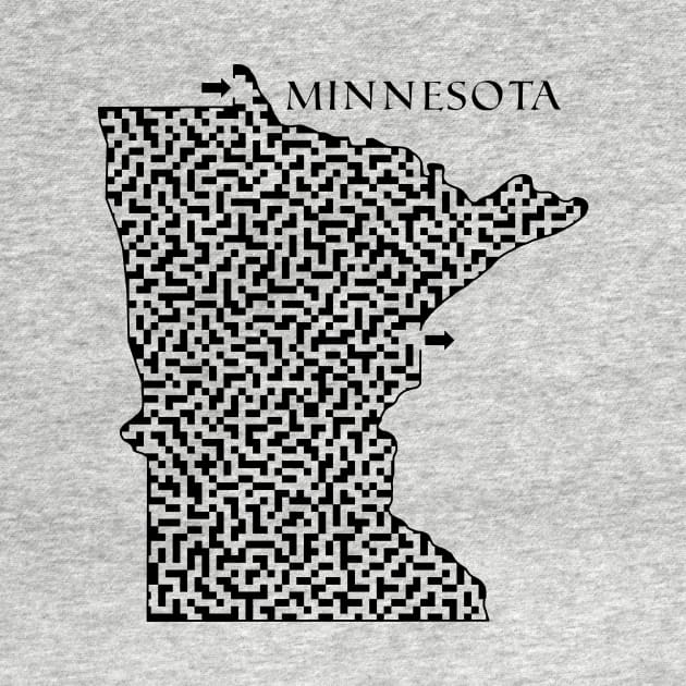 Minnesota State Outline Maze & Labyrinth by gorff